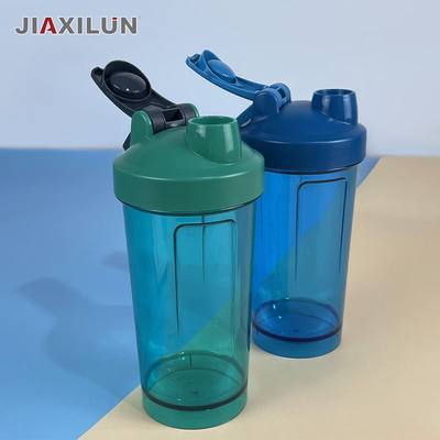 Индивидуальный логотип 500 мл прозрачный пластиковый спортивный шейкер для фитнеса и протеина для воды и тренажерного зала, прозрачные чашки-шейкеры