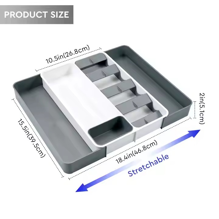 Выдвижной кухонный ящик для инструментов, органайзер, лоток для ножей, вилка, сортировочная коробка для столовых приборов