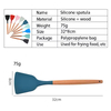 Кухонная утварь с деревянной ручкой, лопаточка для приготовления пищи, не повредит кастрюлю, термостойкая силиконовая лопатка, устойчивая, 50 шт.