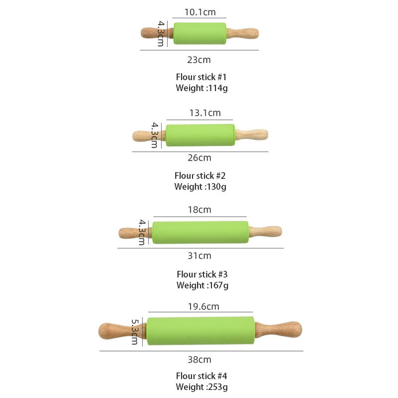 Кухонная утварь Силиконовая скалка Силиконовая скалка Антипригарная палочка для муки и скалка для детей