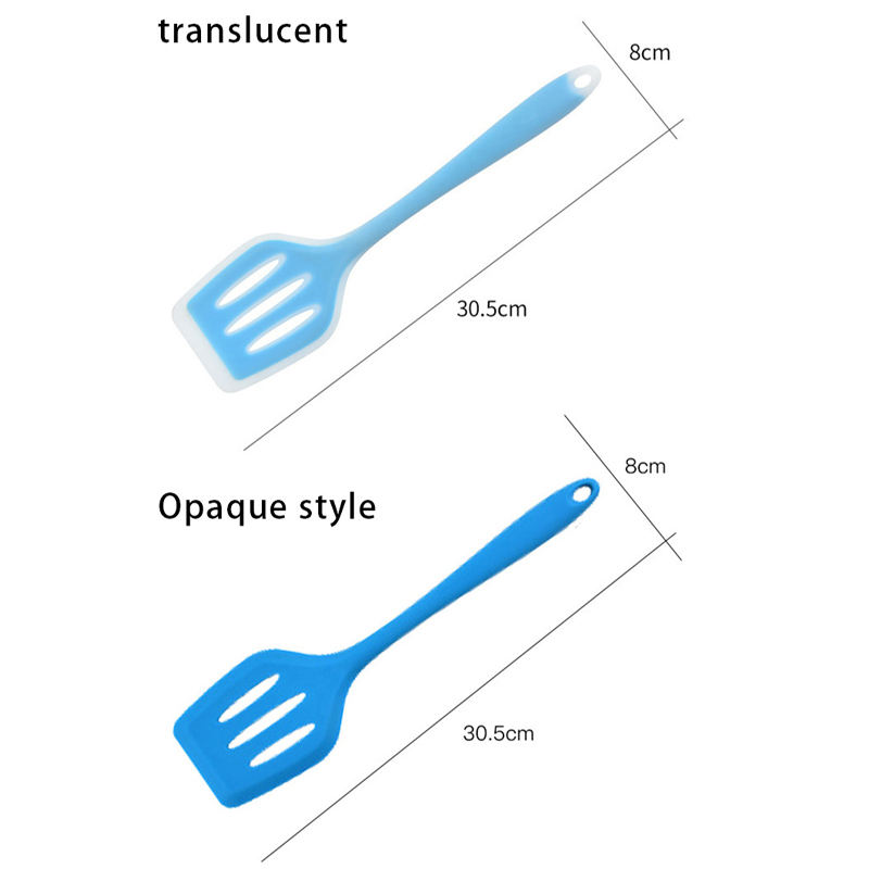 Китайский силиконовый полупрозрачный шпатель, встроенный шпатель для жарки, антипригарная специальная лопатка, кухонные инструменты
