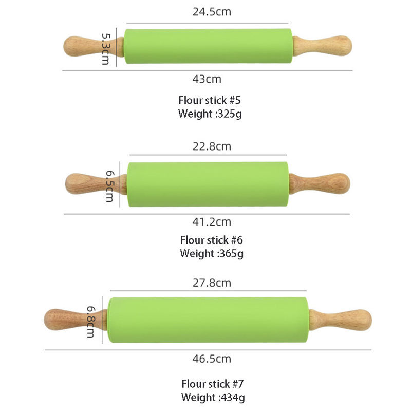 Кухонная утварь Силиконовая скалка Силиконовая скалка Антипригарная палочка для муки и скалка для детей